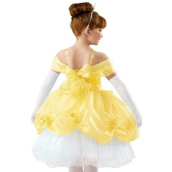Dance Costume Weissman 5023 Medium Child Yellow Ballet belle Princess Pageant - Picture 2 of 3